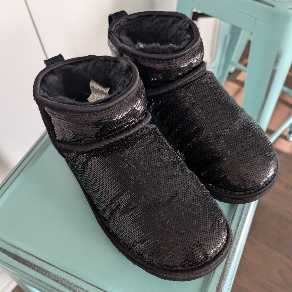 UGG UL Mini Mirror Ball Sequin Boots